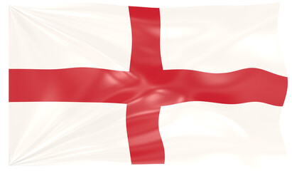 Fototapeta premium Detailed Illustration of a Waving Flag of England