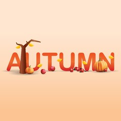 autumn lettering design