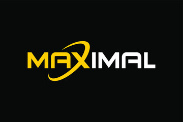 Typography of MAXIMAL with unique on 'X' letter ready to use.