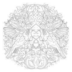 Fototapeta premium intricate birds design