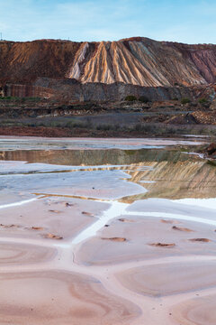 View of copper mine open pit in Rio Tinto, Spain