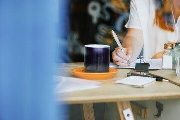 Business Meeting in a Cafe