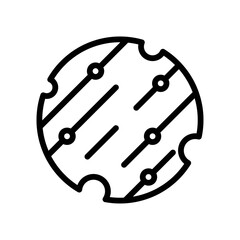 space or planet related mercury planet with circles vector in lineal style,