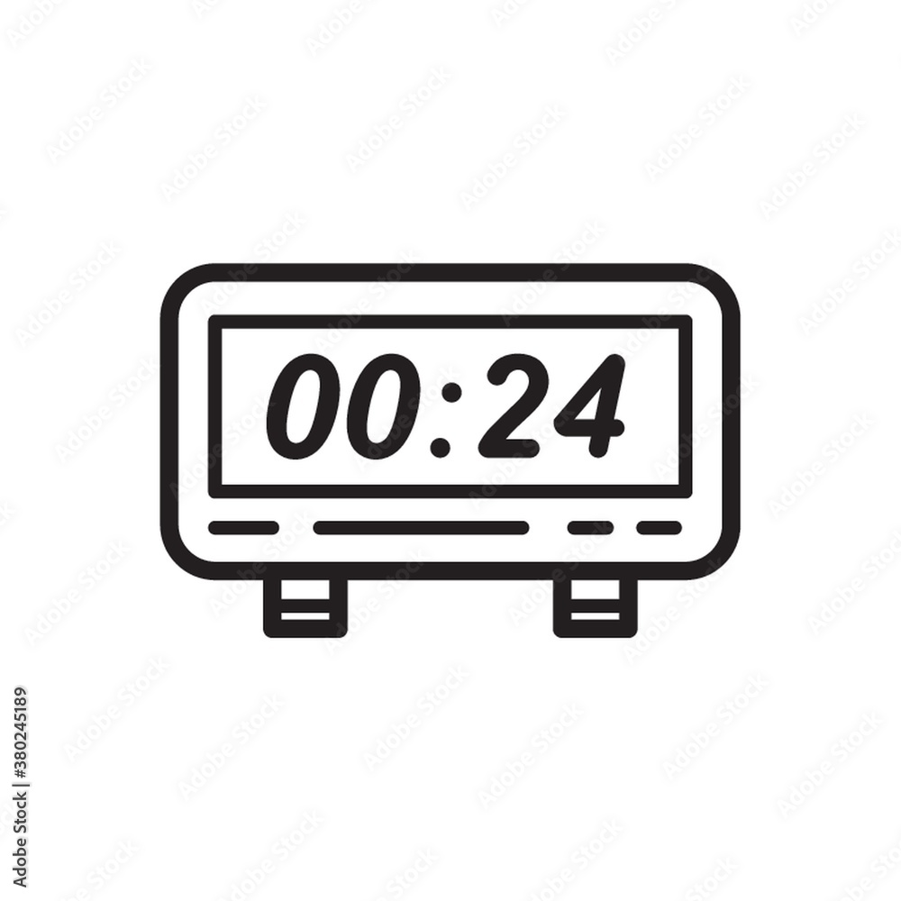 Poster alarm clock icon