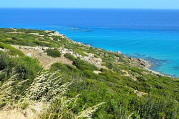 Beautiful Cyprus Seaside view, nature background.