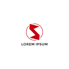 Fototapeta premium ABSTRACT ILLUSTRATION LETTER S WITH CICRLE LINE LOGO DESIGN VECTOR FOR YOUR BUSINESS
