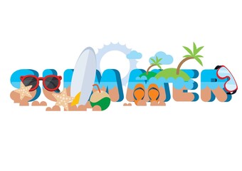 Summer lettering design