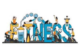fitness lettering design