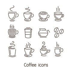 Set of coffee icons
