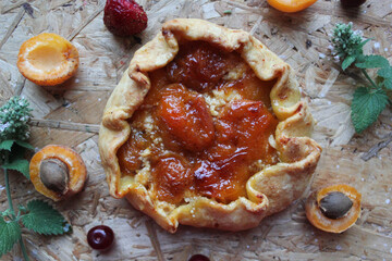 christmas cake with apricot and sheese