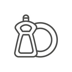 Clean plate and dishwasher detergent