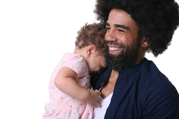 Happy father and his daughter