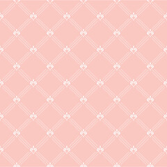 Fototapeta premium Geometric dotted vector pink and white pattern. Seamless abstract modern texture for wallpapers and backgrounds