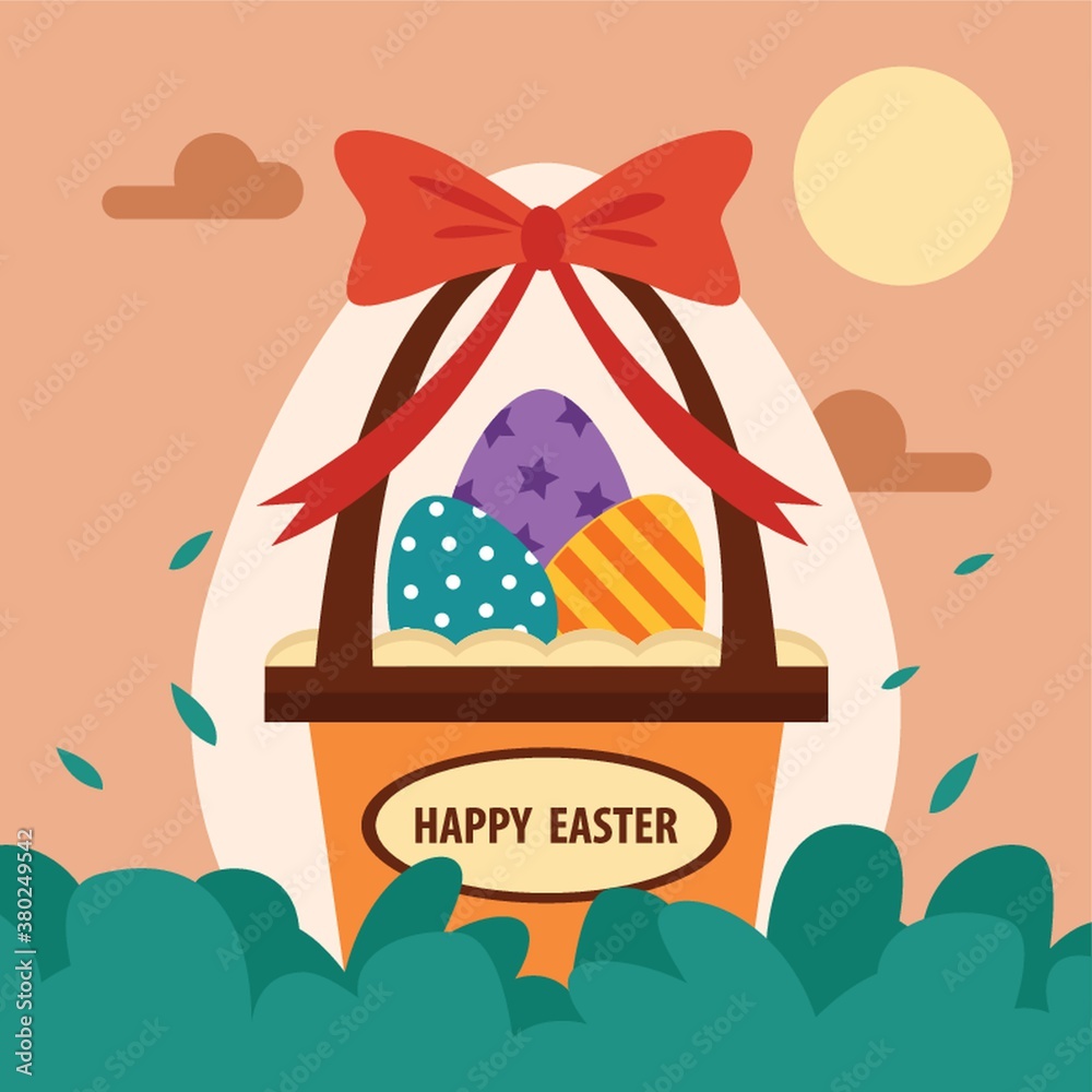 Poster happy easter design