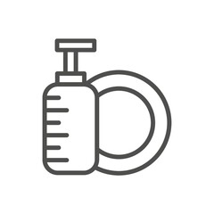 clean plate and dishwasher detergent