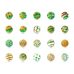 A set of globe elements