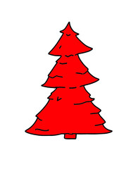 Fototapeta premium Trendy illustration with colorful christmas tree. Vector design illustration. Vector illustration poster. Colorful illustration. Christmas tree.