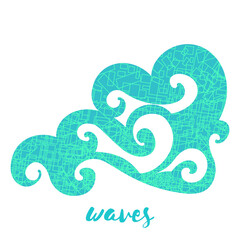 Waves vector, element design, sign symbol or logo, natural water, aqua. Wave background.	
