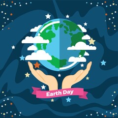 Naklejka premium earth day design