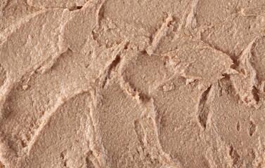 Ham pate, meat spread background and texture