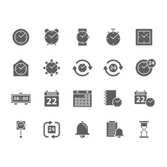 set of time concept icons