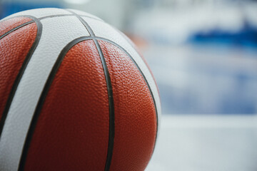 Basketball ball on the floor