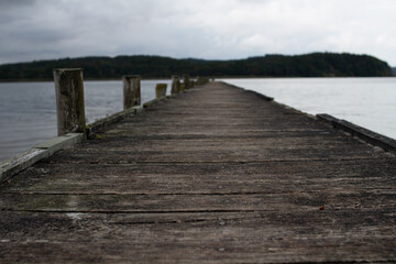 Holzsteg wasser See