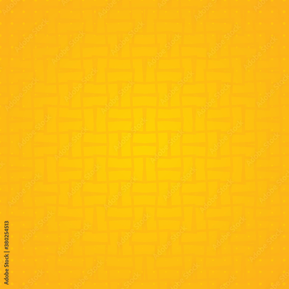 Wall mural line overlap pattern design halftone yellow banner