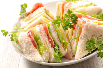 toast sandwich with vegetable- club sandwich