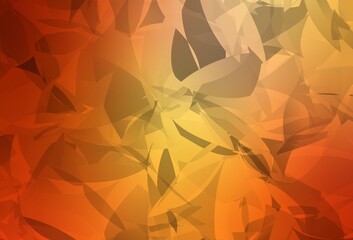 Light Red, Yellow vector backdrop with polygonal shapes.