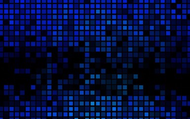 Dark BLUE vector pattern in square style. Rectangles on abstract background with colorful gradient. The template can be used as a background.