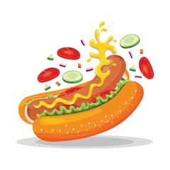 Tossed hotdog