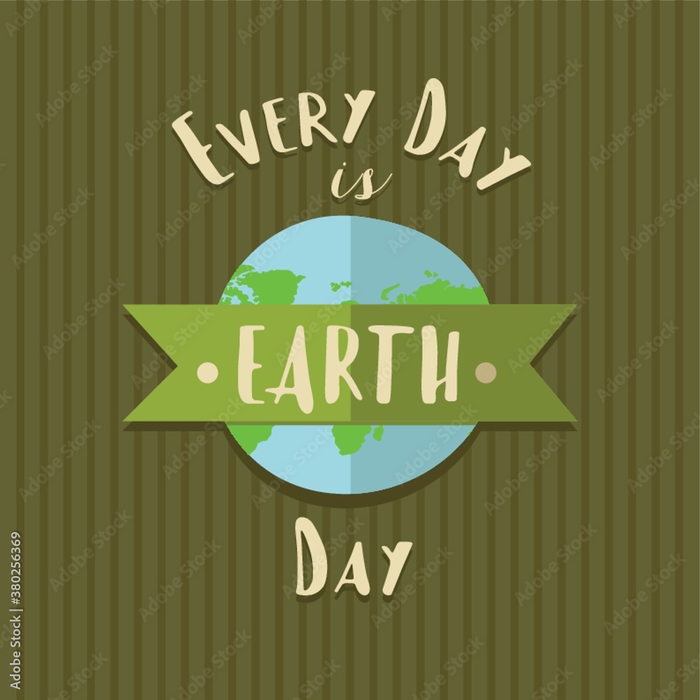 Sticker earth day design.