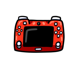 Stylized Cartoon Red Handheld Console