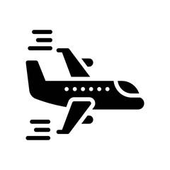 summer holiday related airplane flying in air oy sky with glass and wings vector in solid design,