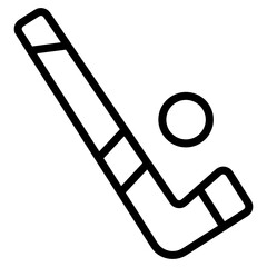 
Golf icon in flat design, ice hockey in trendy flat style 
