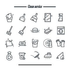 Set of clean service tools
