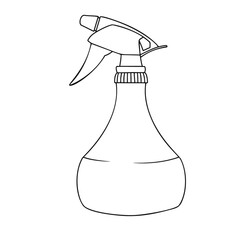 Sketch garden sprayer. Bottle aerosol isolated on a white background. Vector