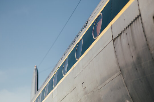 Side of an old vintage plane