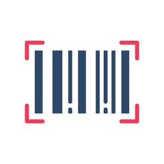 supper market or online shopping related bar code or scane code vector in flat style,