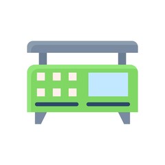 supper market or online shopping related weight scale with buttons vector in flat style,