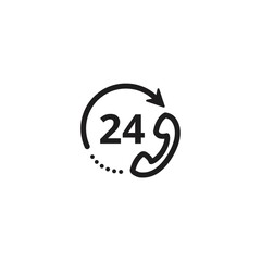24 hours customer service icon