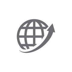 Fototapeta premium globe with arrow icon