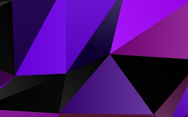 Dark Purple vector abstract polygonal texture. Colorful illustration in Origami style with gradient.  Elegant pattern for a brand book.