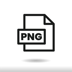 PNG file icon vector . Png sign