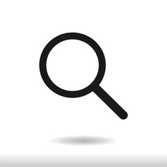 Magnify icon vector . Search sign