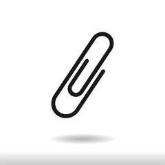 Paper Clip icon vector . Paperclip sign