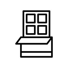 supper market or online shopping related chocolate or sweets with pack vector in lineal style,