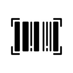 supper market or online shopping related bar code or scane code vector in solid design,