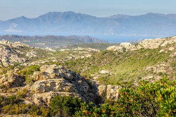 Mountains in the north of Corsica, France